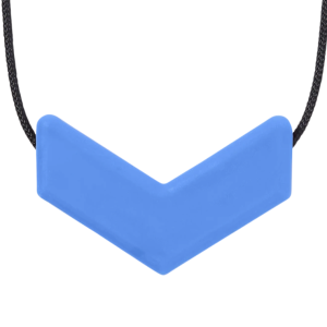 CIONDOLO MASTICABILE CHEVRON BLU AZZURRO- Durezza XXT